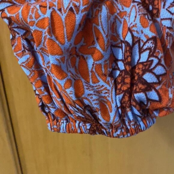 Free People Birds of a Feather Button up Blouse Blouson Sleeve Top Small - Picture 5 of 8